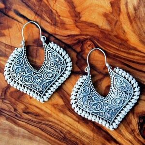 BeSheek Filigree Key Latch Marquis Drop Earrings | Indian Ethnic | Retro Fashion